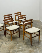 6 X MID CENTURY DINING CHAIRS IN KIAAT