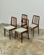 SET OF 4 MID-CENTURY DINING CHAIRS IN SAPELE MAHOGANY