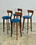 SET OF 4 X MID-CENTURY BAR STOOLS