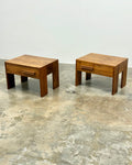 PAIR OF MID-CENTURY PEDESTALS IN KIAAT