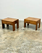 PAIR OF MID-CENTURY PEDESTALS IN KIAAT