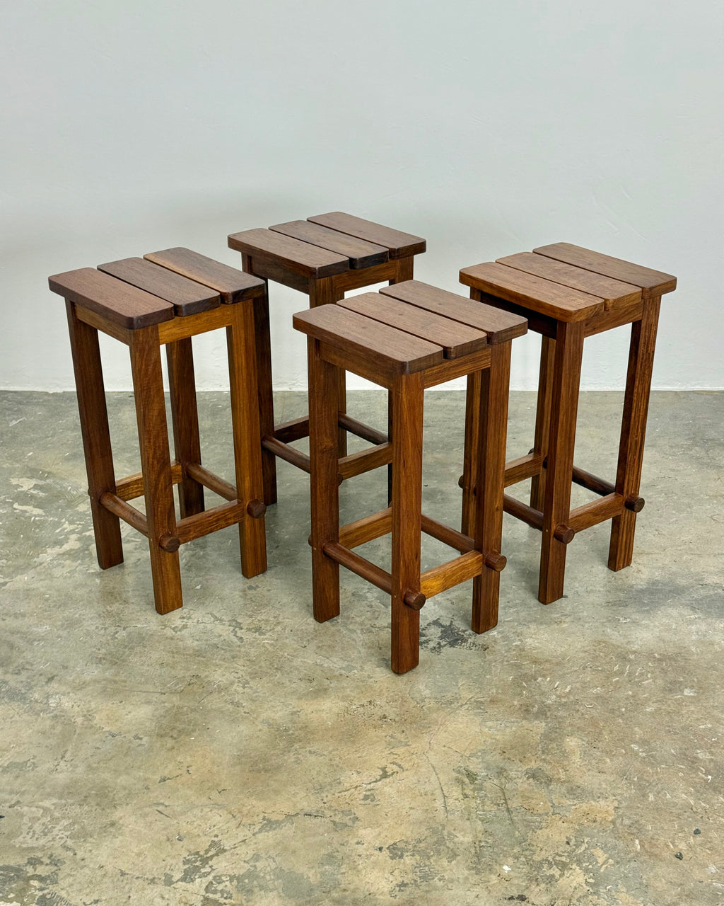 SET OF 4 X BAR STOOLS BY JOHN TABRAHAM FOR KALLENBACH