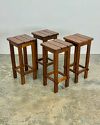 SET OF 4 X BAR STOOLS BY JOHN TABRAHAM FOR KALLENBACH