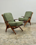 SAPELE MAHOGANY MID-CENTURY ARMCHAIR PAIR