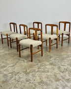 SET OF 6 X MID-CENTURY DINING CHAIRS BY ARTECASA