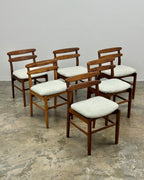 SET OF 6 X MID-CENTURY KIAAT DINING CHAIRS