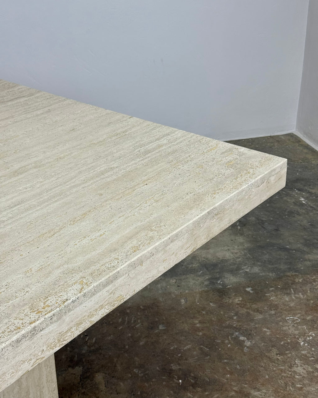 VINTAGE TRAVERTINE DINING TABLE
