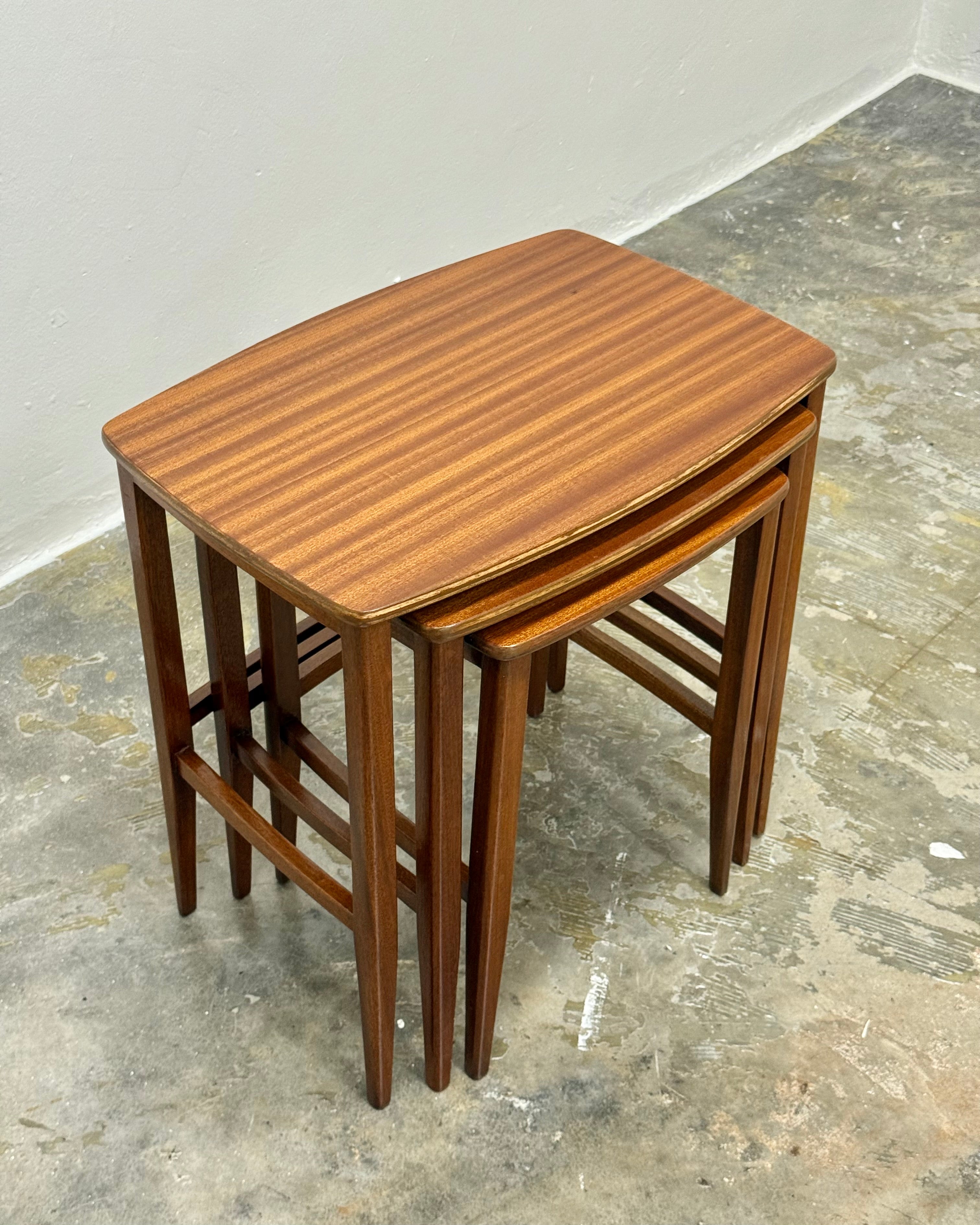 TRIO OF NESTING TABLES BY DS VORSTER