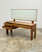 MID-CENTURY DRESSING TABLE & STOOL IN KIAAT