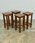 SET OF 4 X BAR STOOLS BY JOHN TABRAHAM FOR KALLENBACH