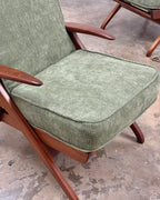 SAPELE MAHOGANY MID-CENTURY ARMCHAIR PAIR