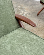SAPELE MAHOGANY MID-CENTURY ARMCHAIR PAIR