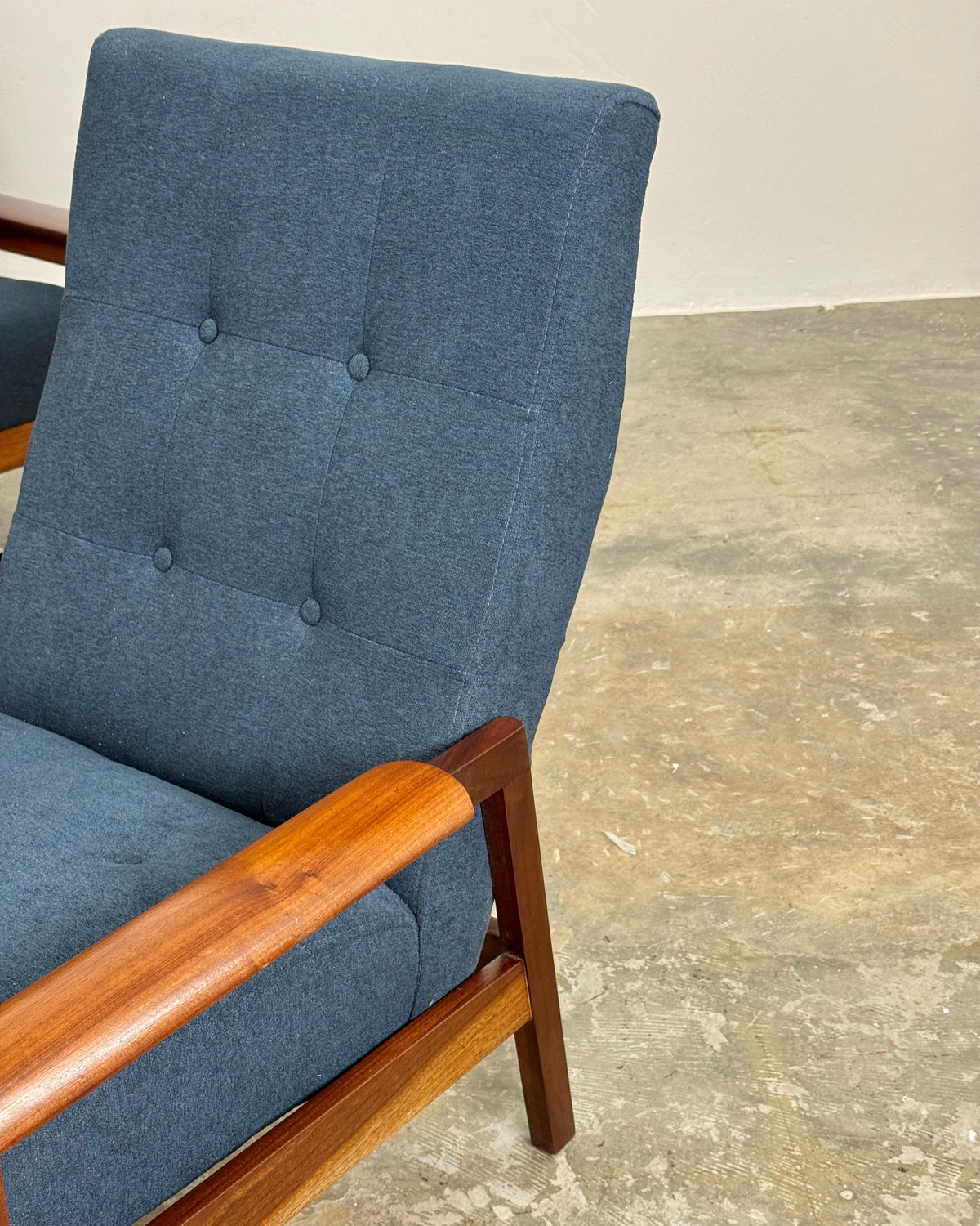 MID-CENTURY ARMCHAIR PAIR - SAPELE MAHOGANY