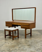 MID-CENTURY DRESSING TABLE & STOOL