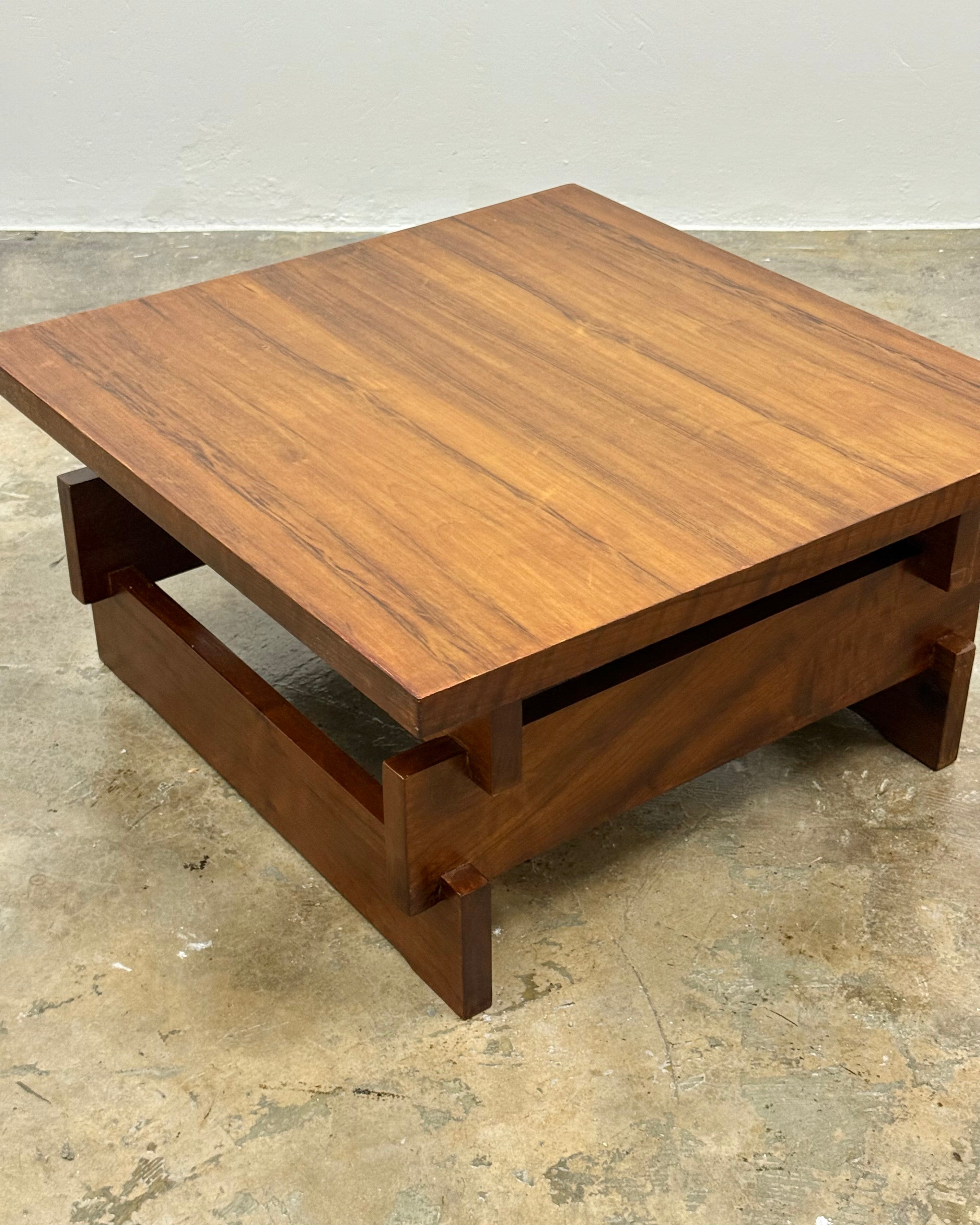MID-CENTURY IMBUIA COFFEE TABLE