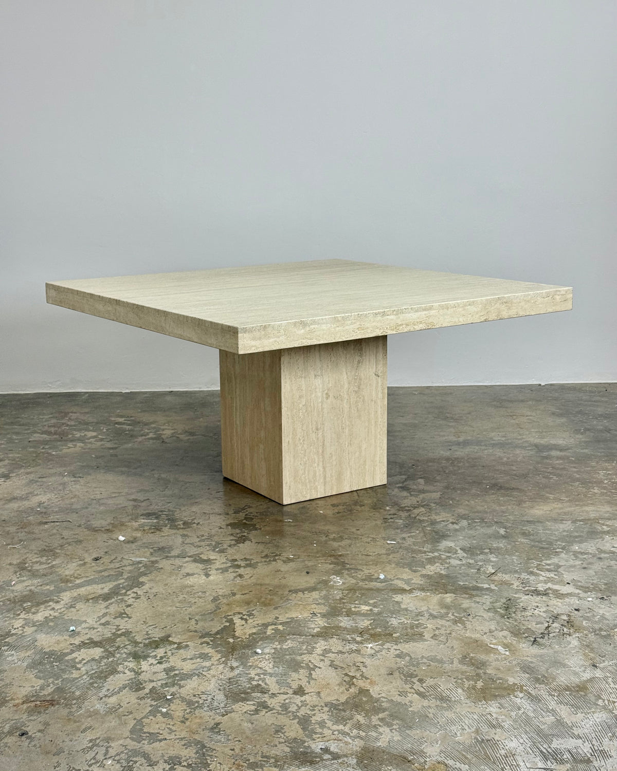 VINTAGE TRAVERTINE DINING TABLE