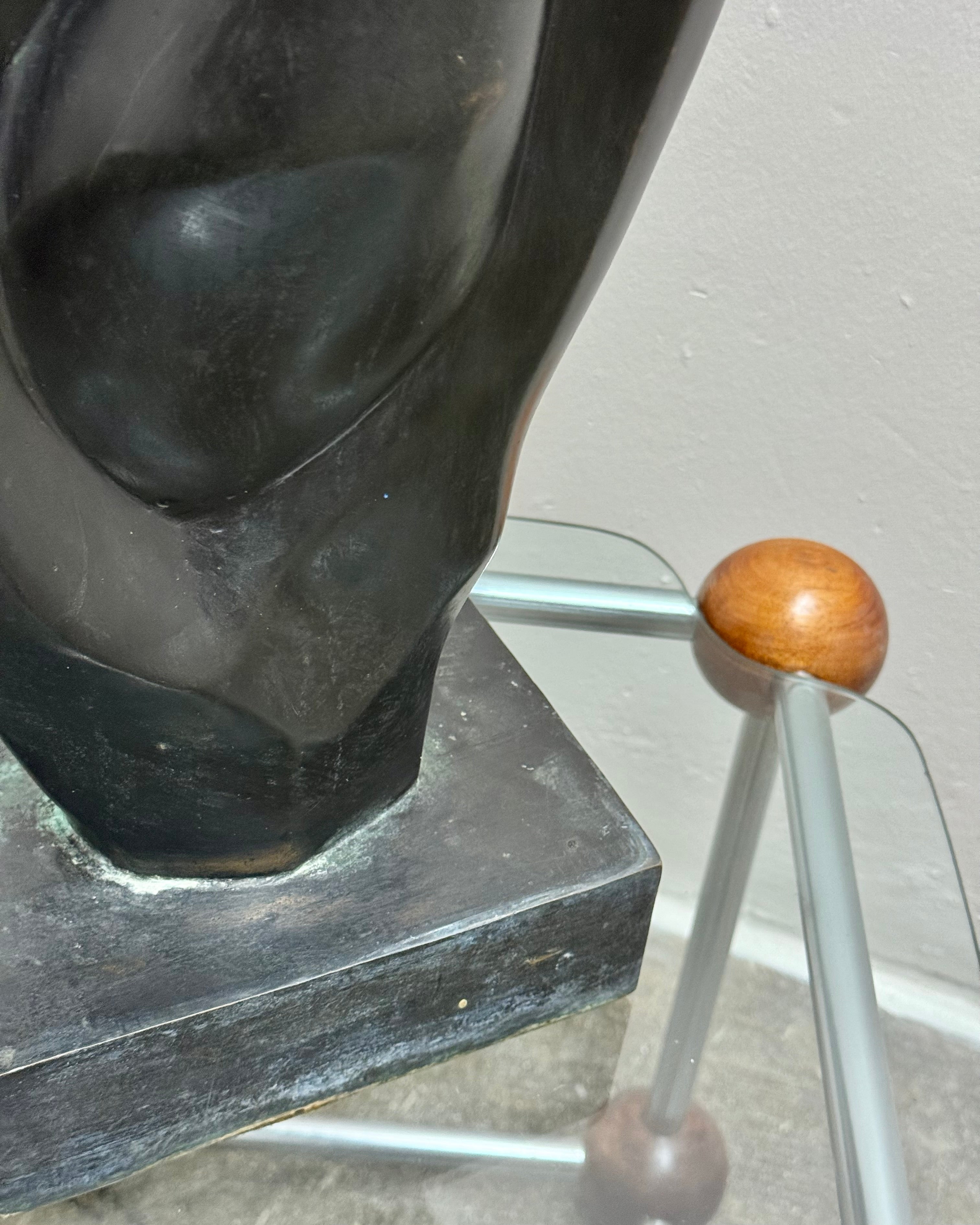 VINTAGE PATINATED BRONZE SCULPTURE