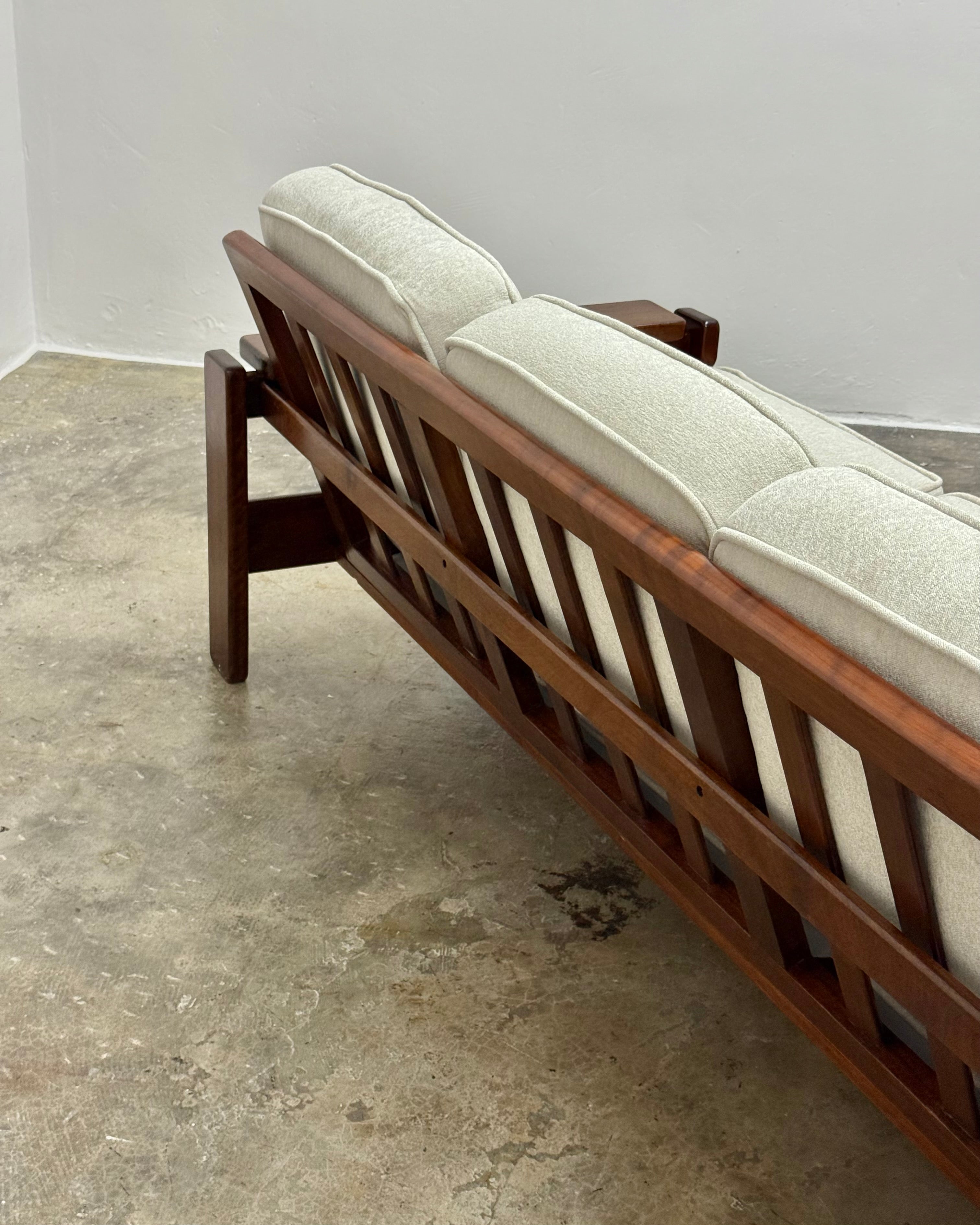 SOLID IMBUIA 3 SEATER SOFA