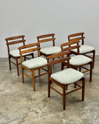 SET OF 6 X MID-CENTURY KIAAT DINING CHAIRS