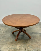 MID-CENTURY ROUND DINING TABLE (EXTENDABLE)