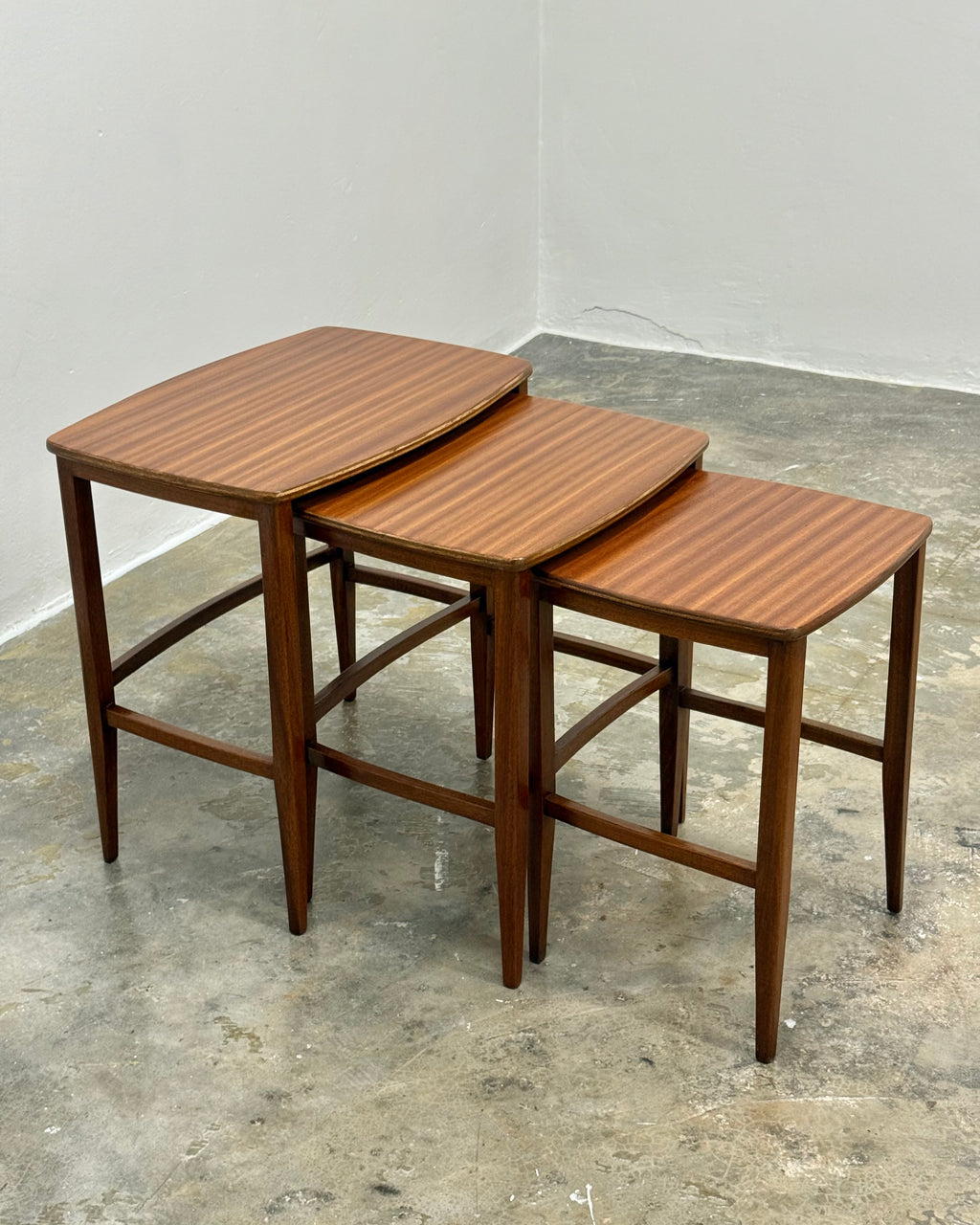 TRIO OF NESTING TABLES BY DS VORSTER