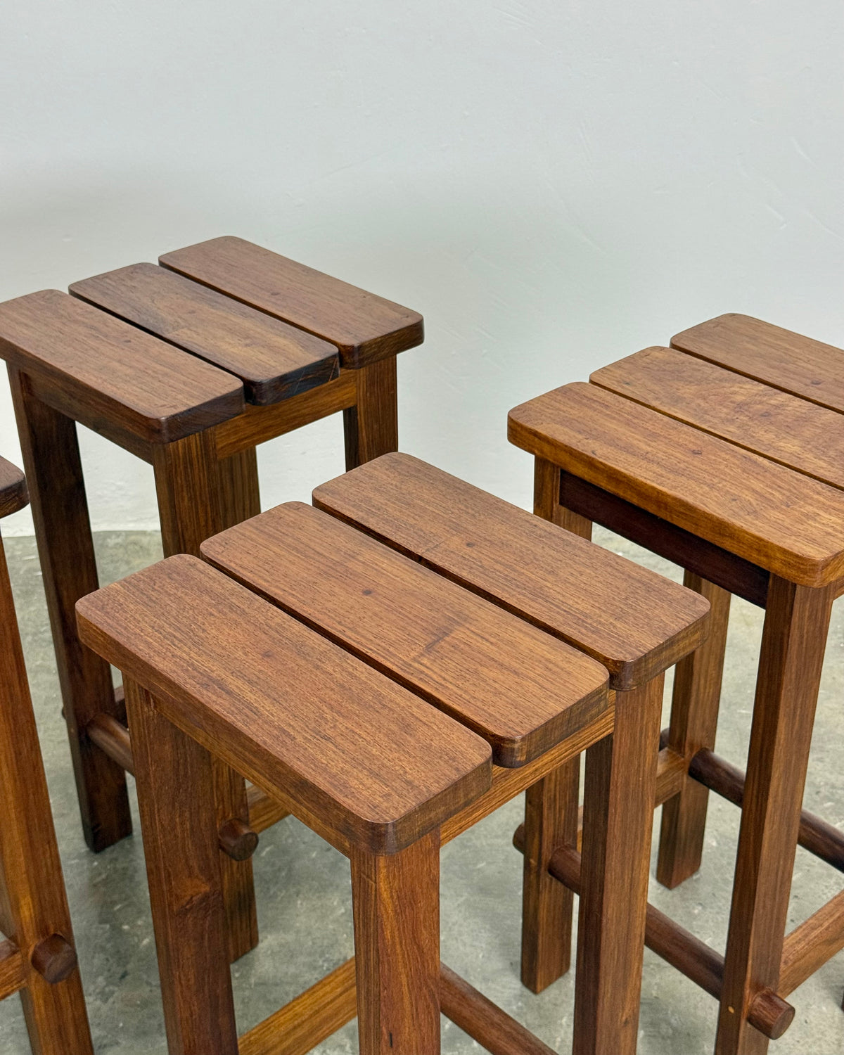 SET OF 4 X BAR STOOLS BY JOHN TABRAHAM FOR KALLENBACH