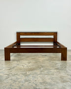 MID-CENTURY QUEEN HEADBOARD & BASE IN KIAAT
