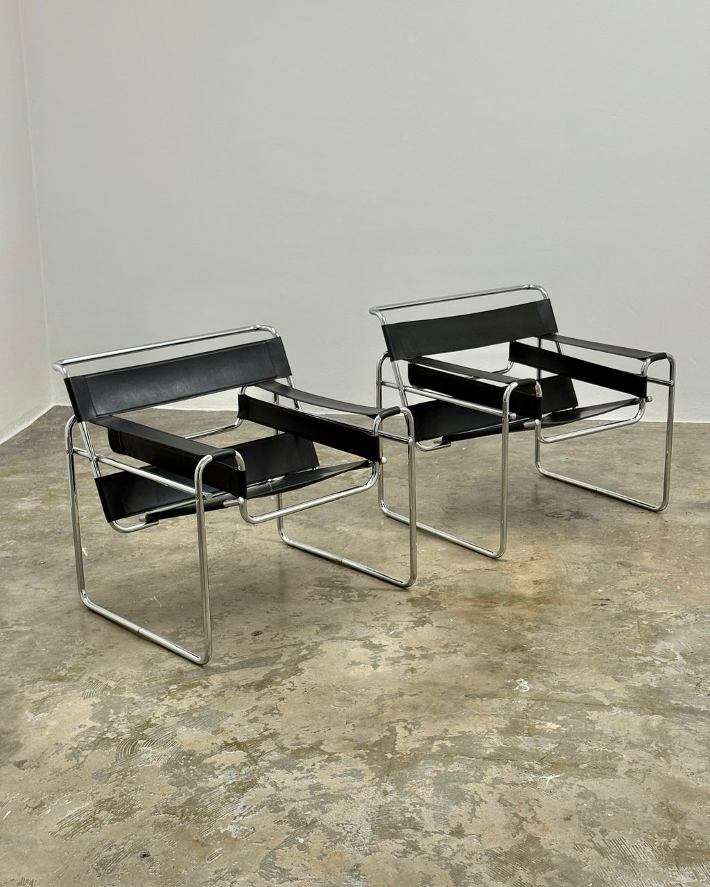 PAIR OF WASSILY STYLE CHAIRS