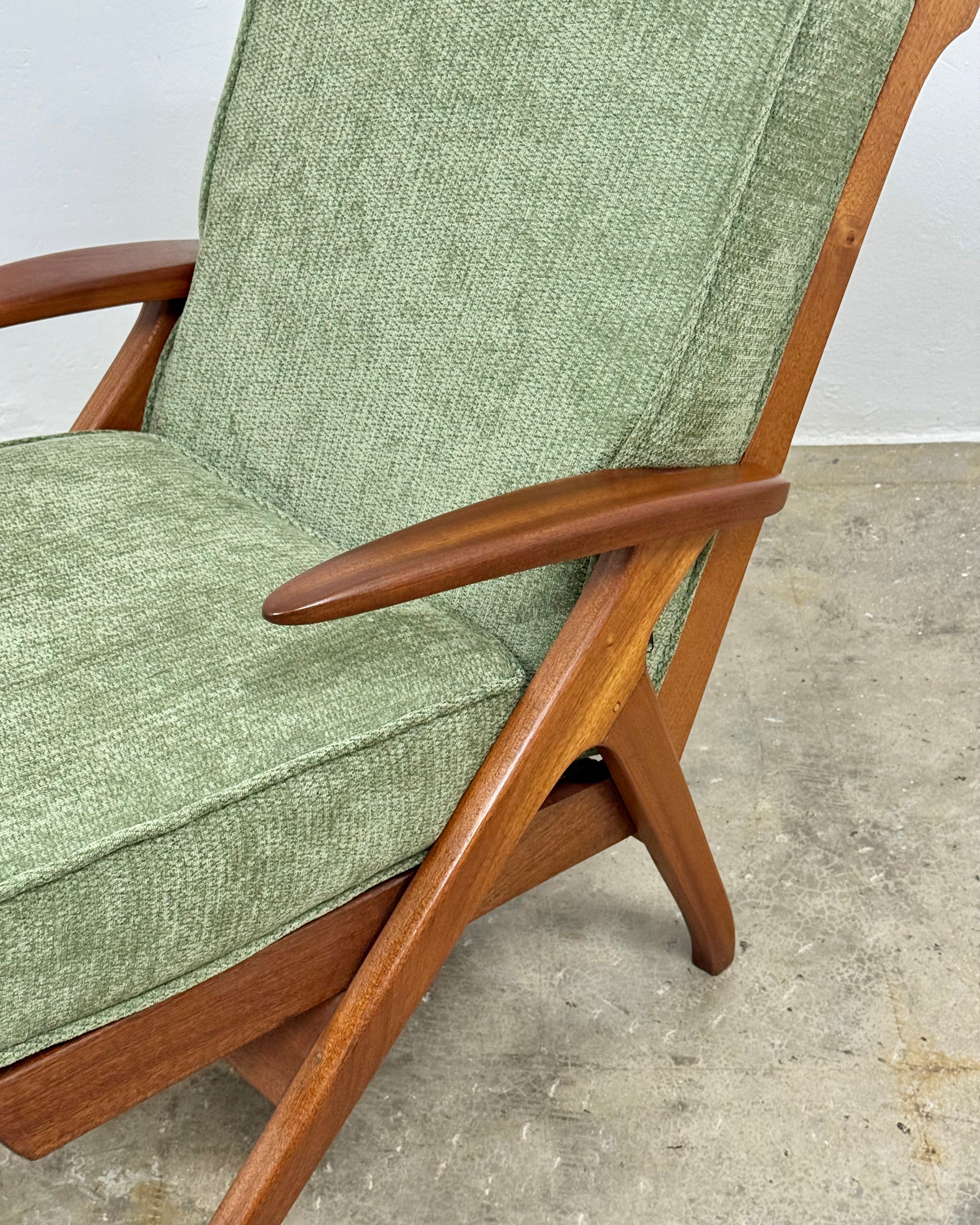 SAPELE MAHOGANY MID-CENTURY ARMCHAIR PAIR