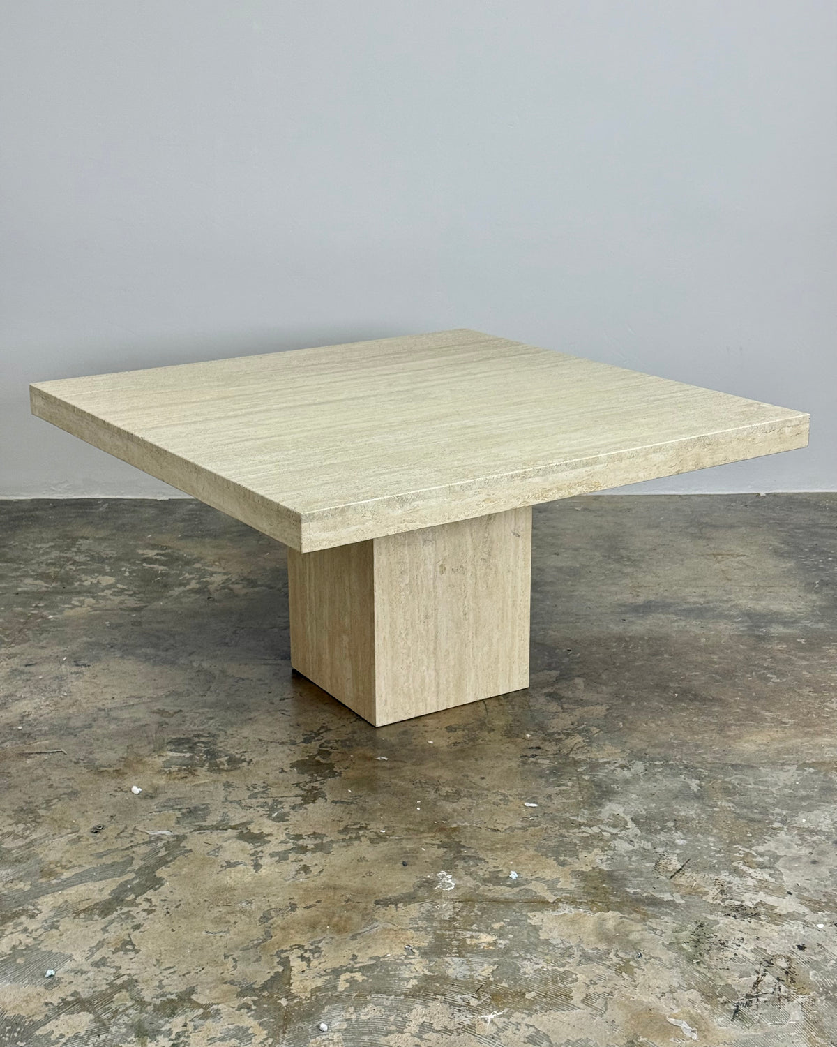 VINTAGE TRAVERTINE DINING TABLE