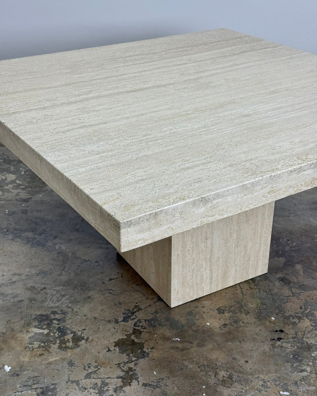VINTAGE TRAVERTINE DINING TABLE