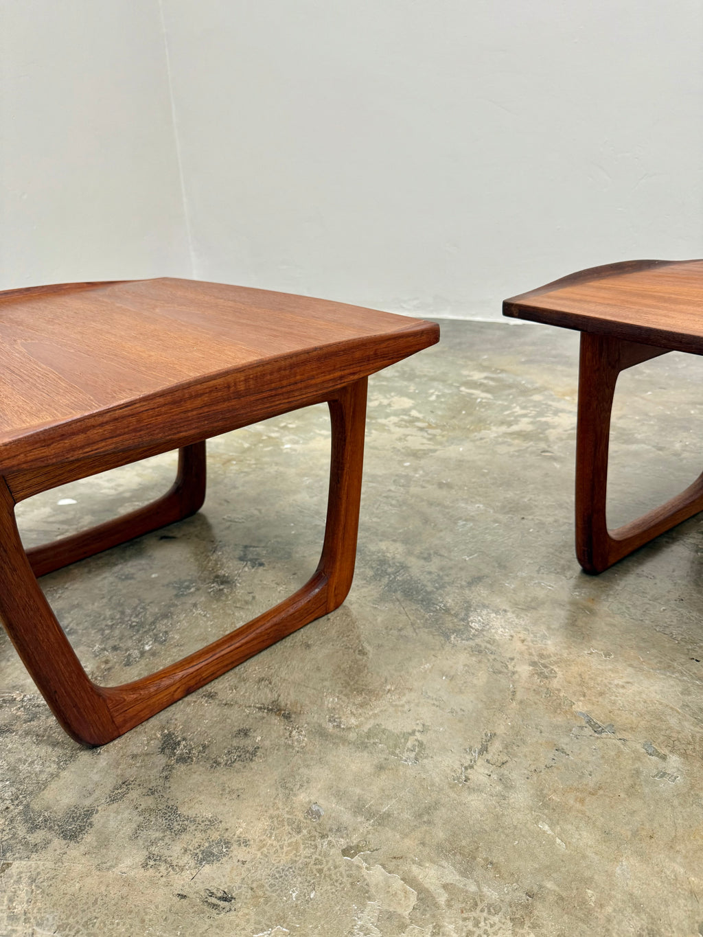 3 x DANISH TEAK SIDE TABLE SET