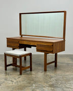 MID-CENTURY DRESSING TABLE & STOOL