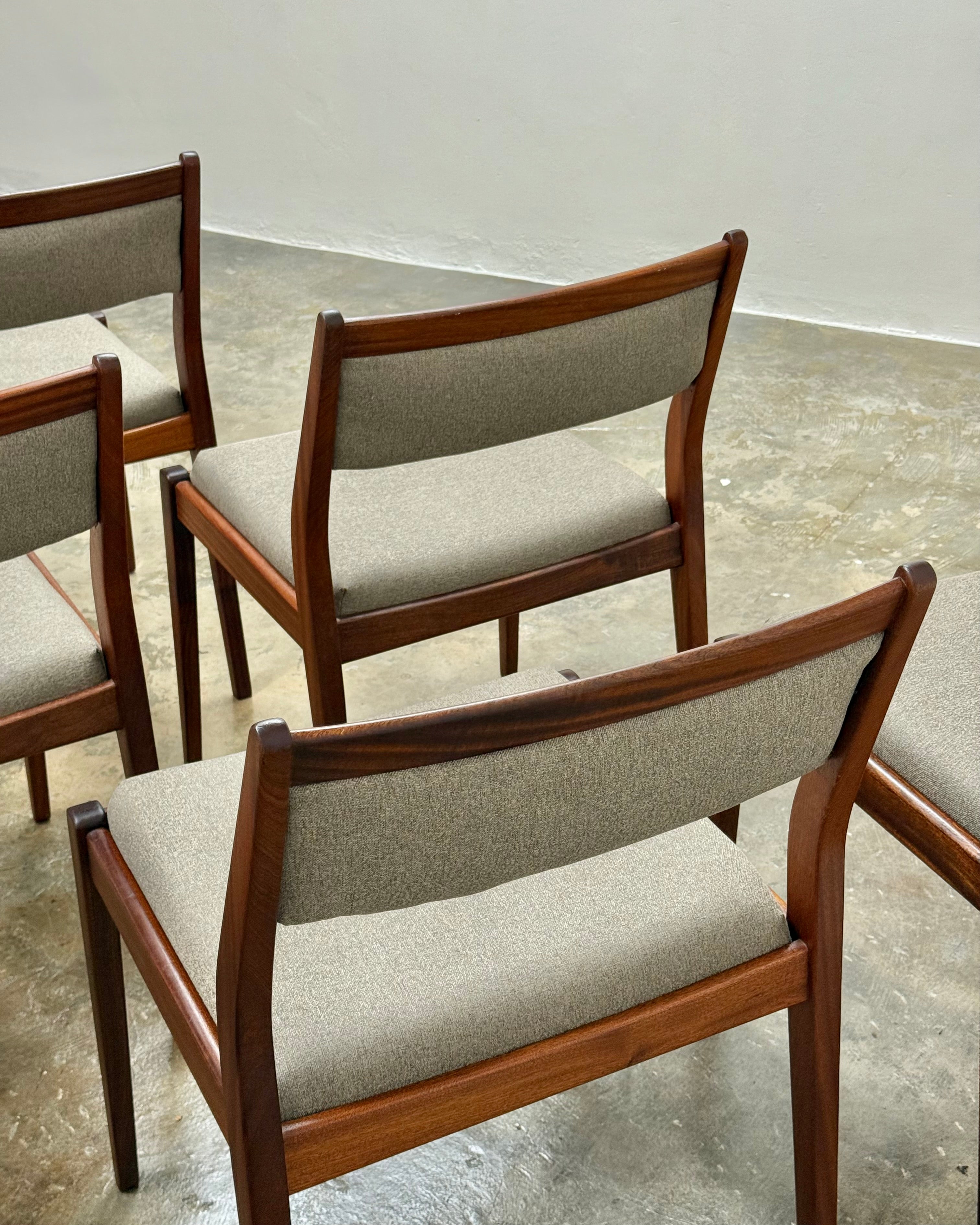 6 X MID-CENTURY DINING CHAIRS BY DS VORSTER
