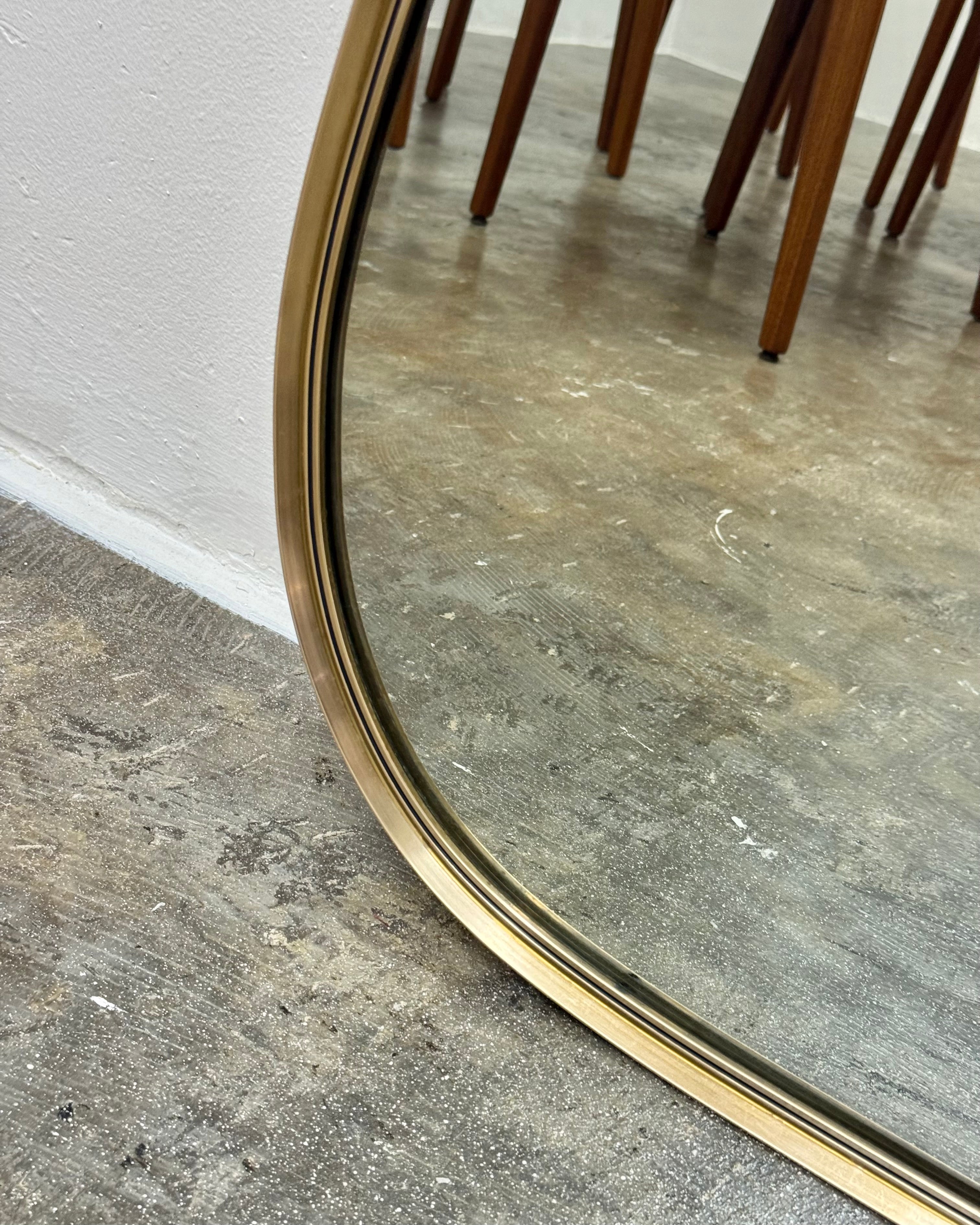 RETRO BRASS FRAMED MIRROR