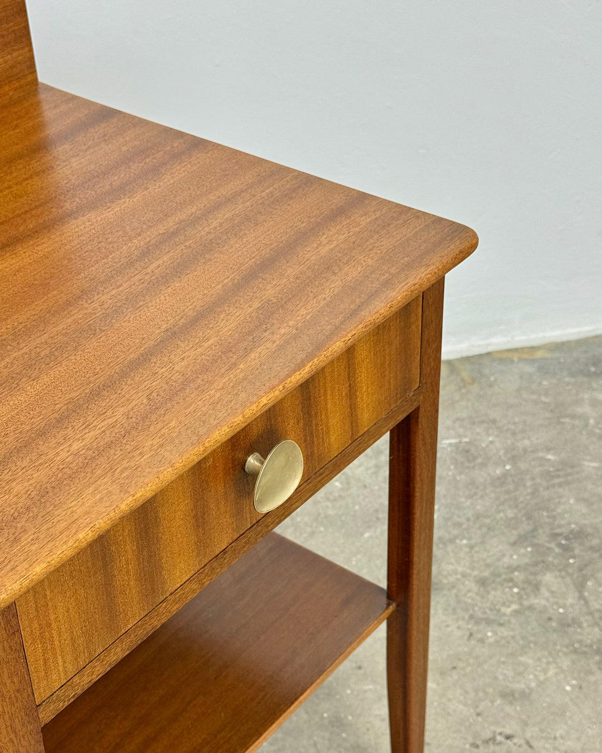 MID-CENTURY DOUBLE HEADBOARD & PEDESTALS