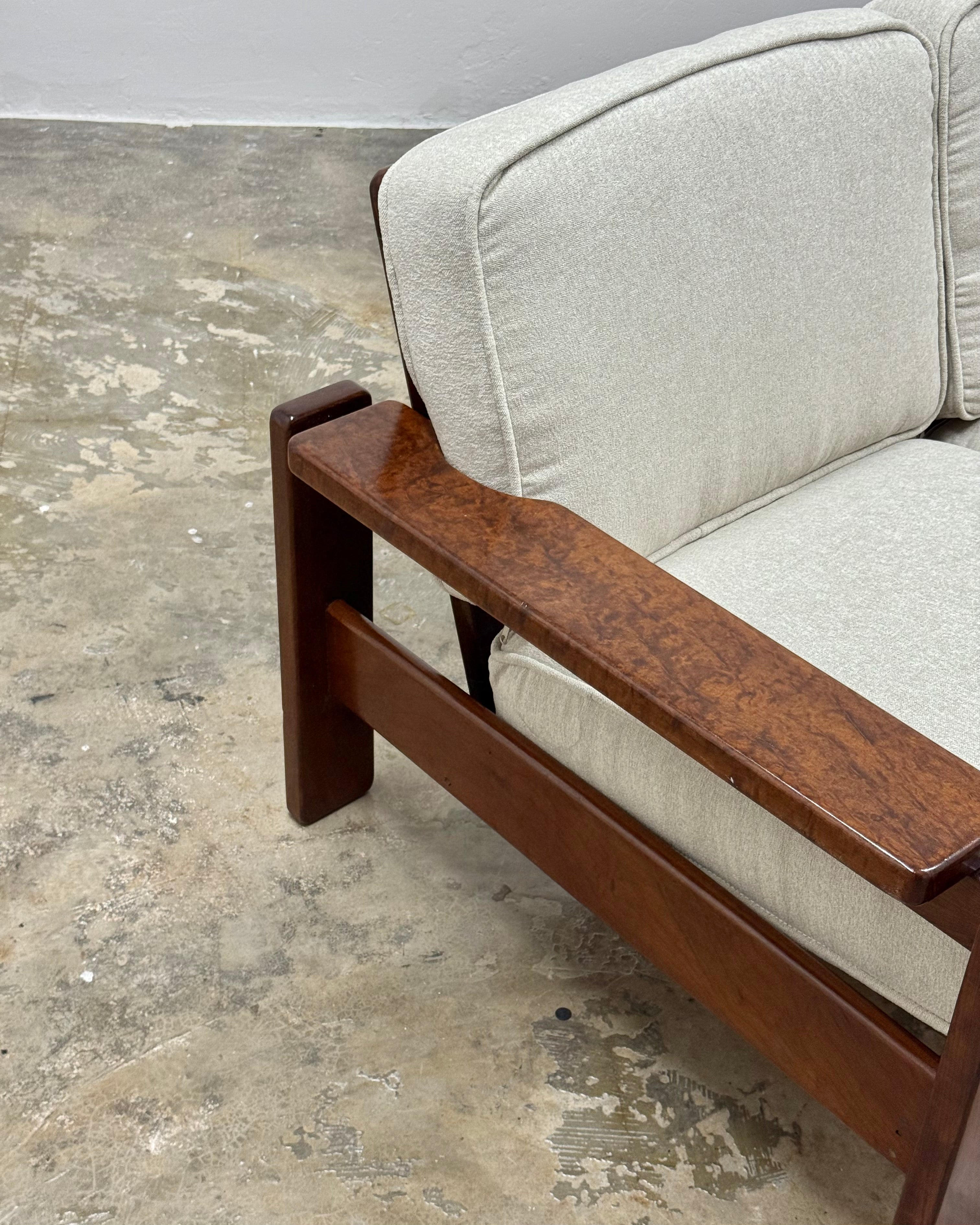 SOLID IMBUIA 3 SEATER SOFA