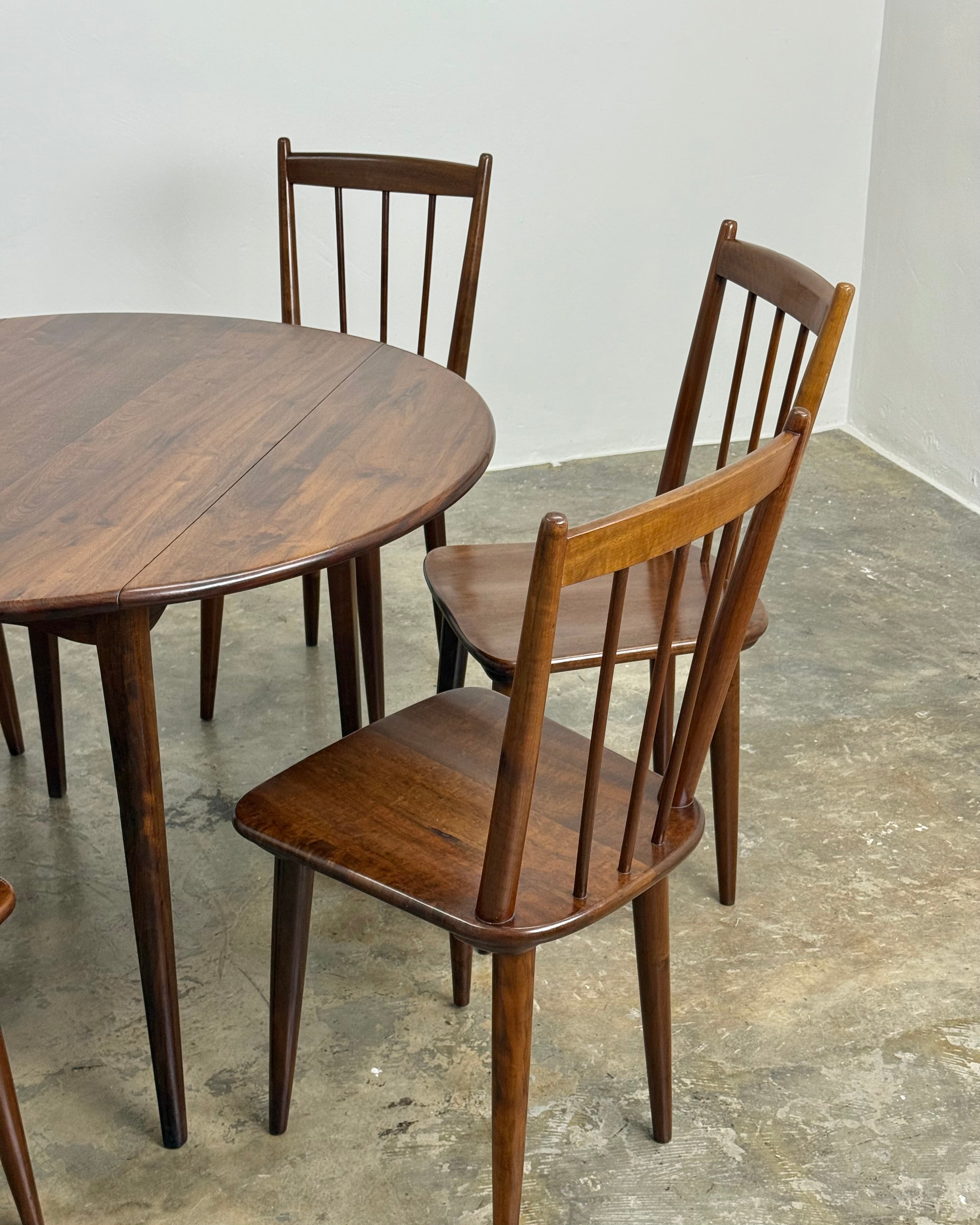 SOLID IMBUIA ‘KARIN’ DINING SET - EE MEYER FOR BINNEHUIS