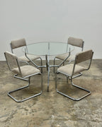 RETRO CHROME 4 SEATER DINING SET