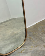 RETRO CAPSULE SHAPED MIRROR - SOLID BRASS