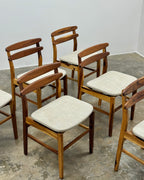 6 X MID CENTURY DINING CHAIRS IN KIAAT