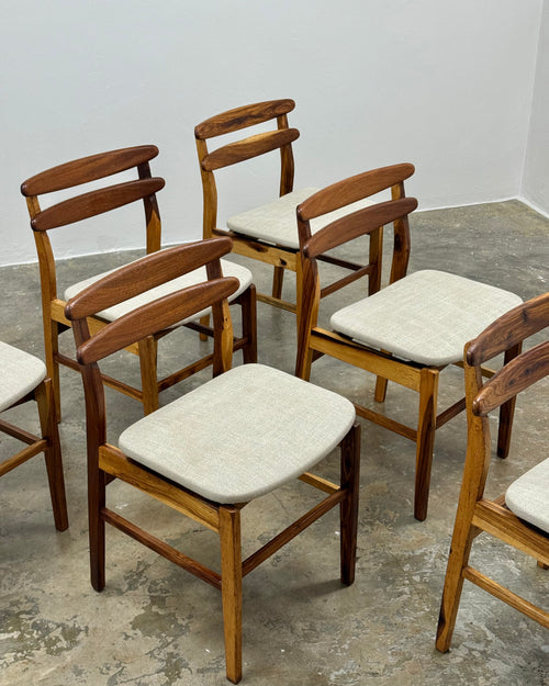 6 X MID CENTURY DINING CHAIRS IN KIAAT