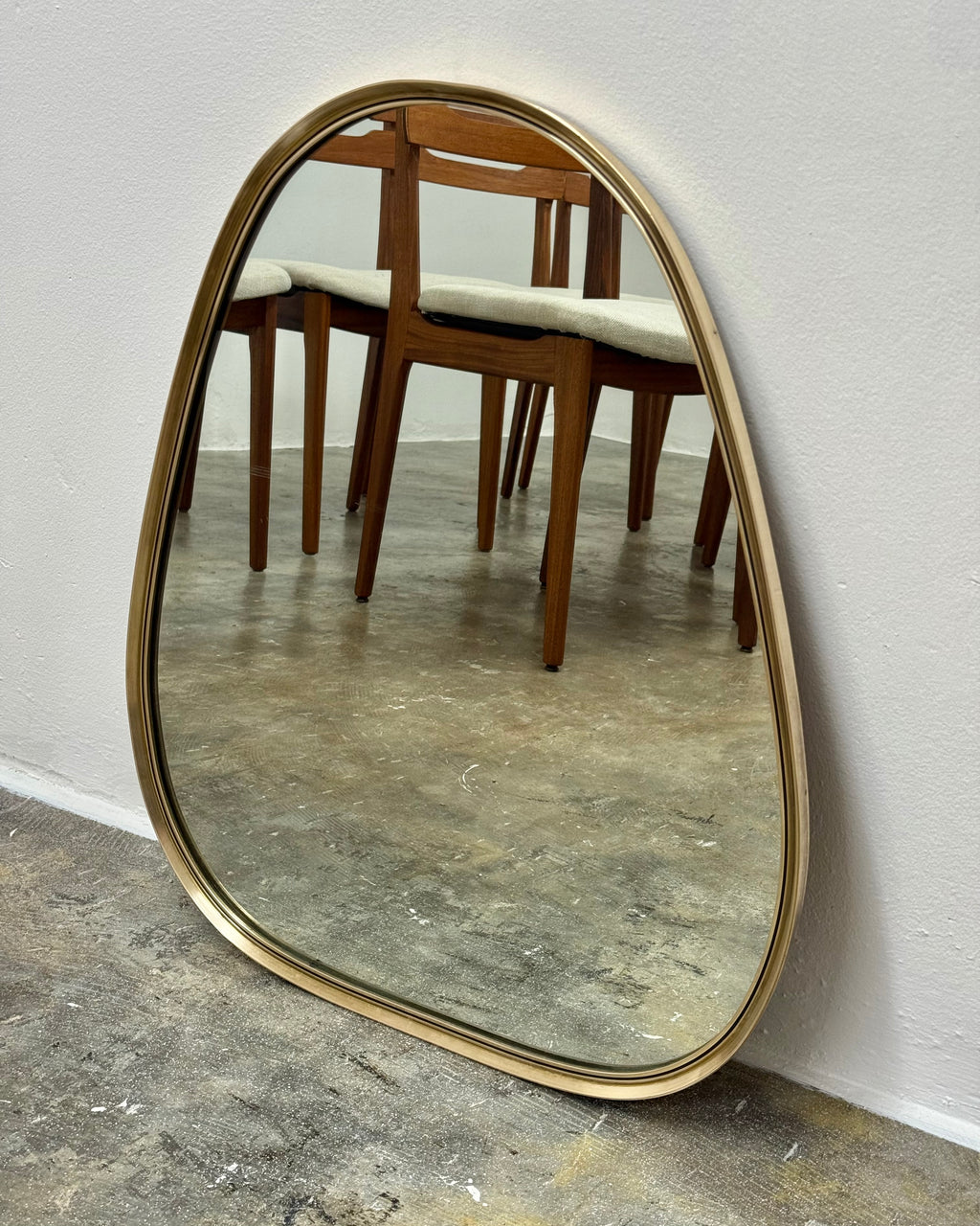 RETRO BRASS FRAMED MIRROR