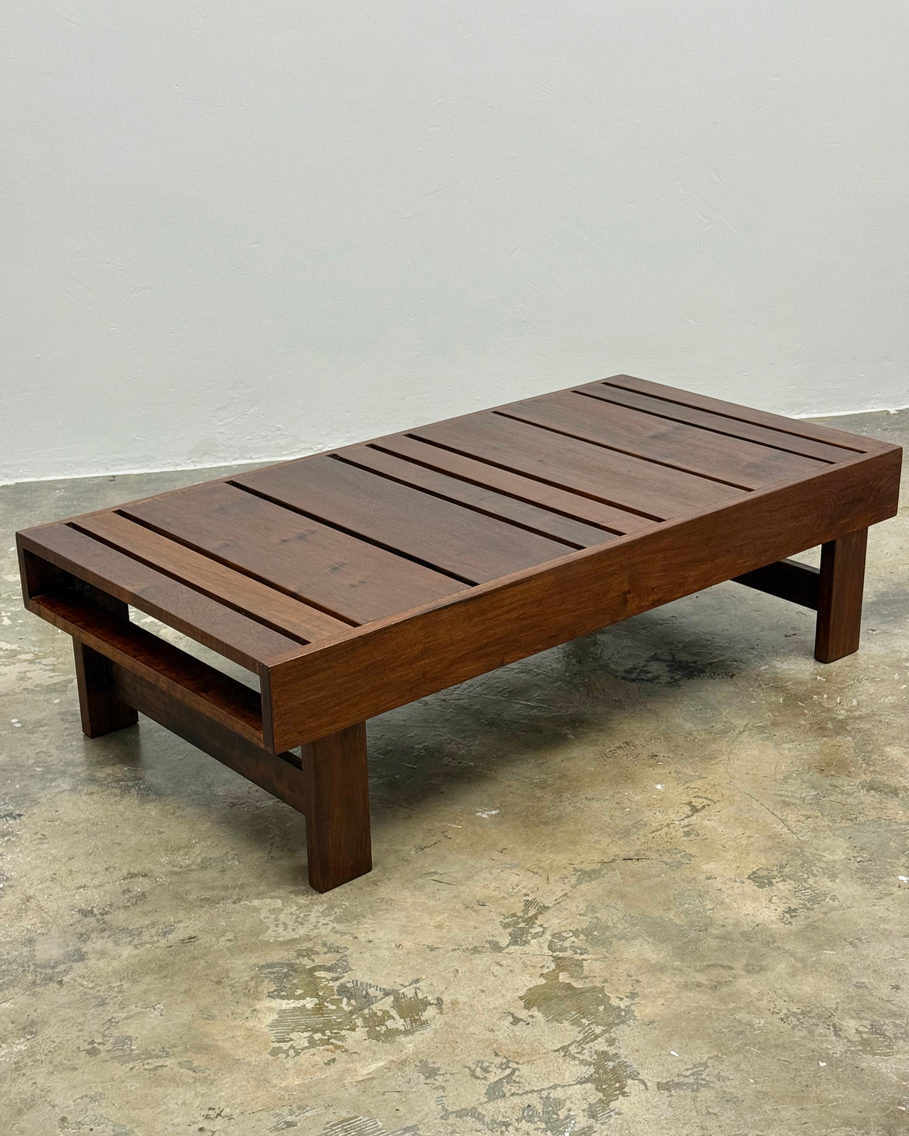 MID-CENTURY IMBUIA COFFEE TABLE