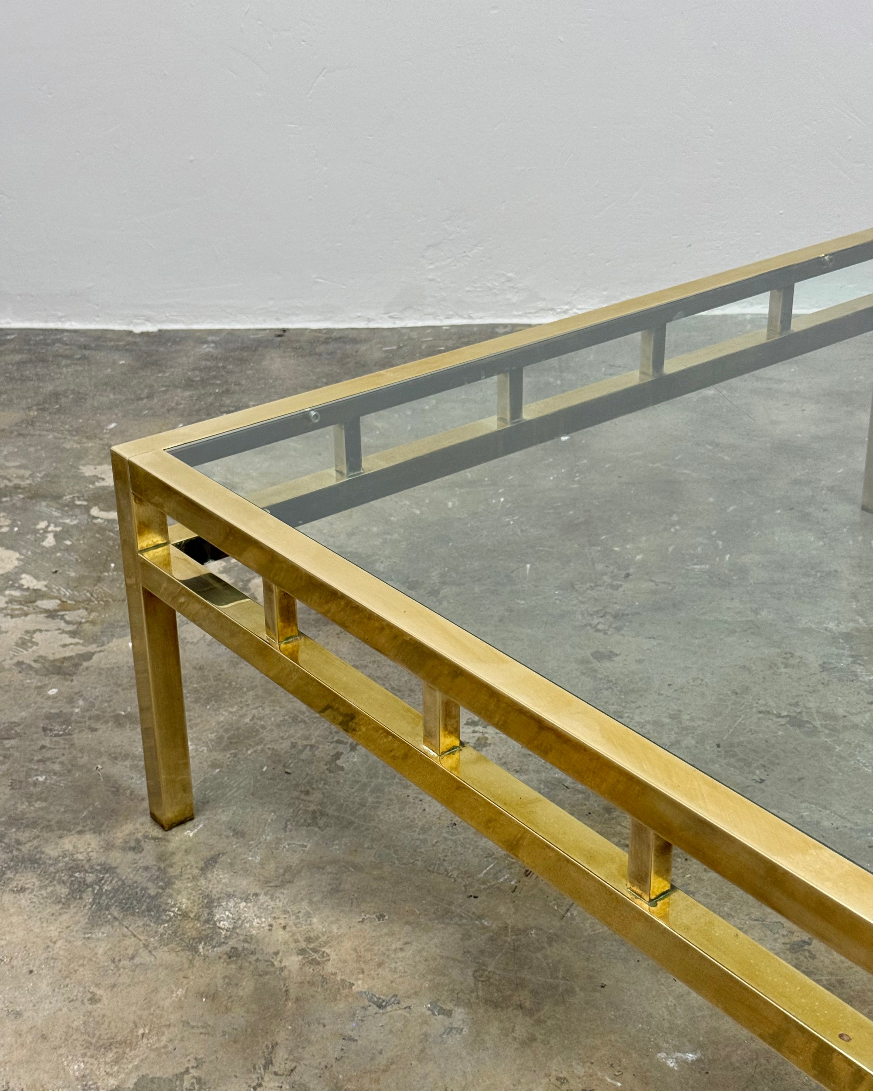 VINTAGE BRASS COFFEE TABLE