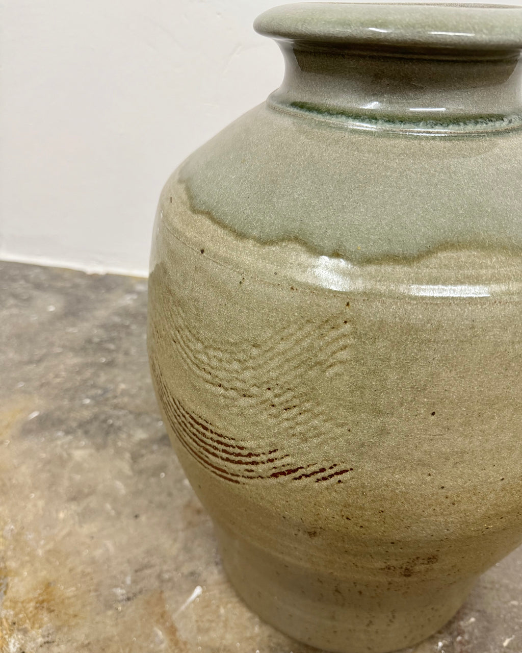 VINTAGE STONEWARE VASE
