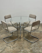 RETRO CHROME 4 SEATER DINING SET