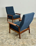 MID-CENTURY ARMCHAIR PAIR - SAPELE MAHOGANY