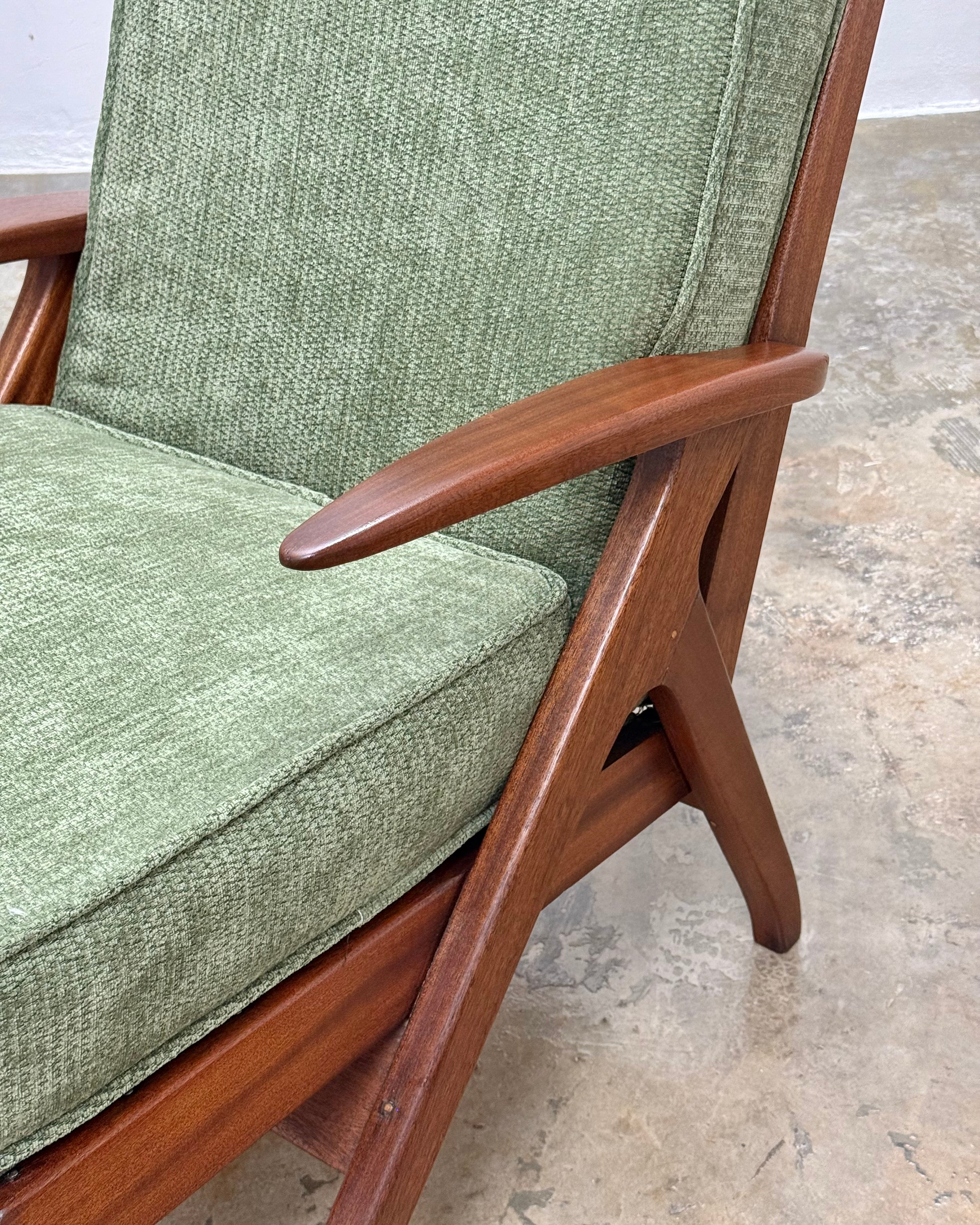 SAPELE MAHOGANY MID-CENTURY ARMCHAIR PAIR