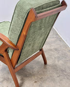SAPELE MAHOGANY MID-CENTURY ARMCHAIR PAIR